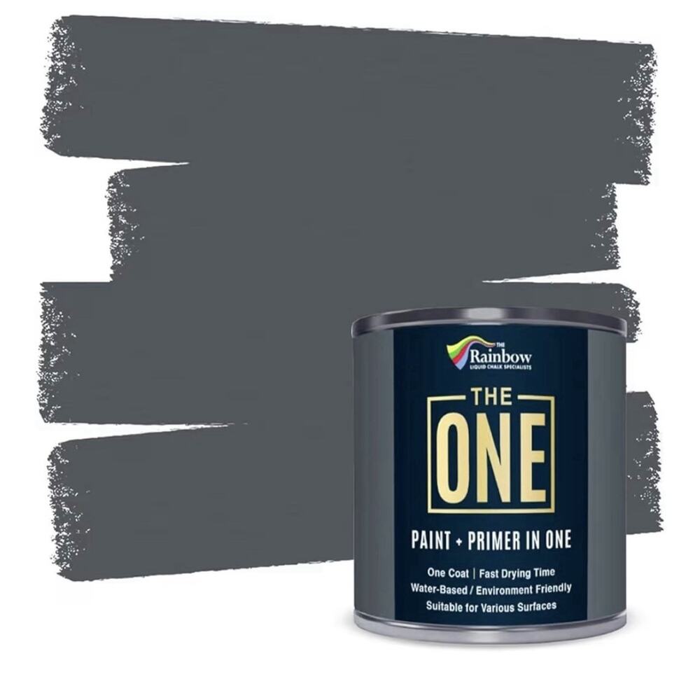 THE ONE All-In-One Paint & Primer - Dark Grey Satin, 33.8 Fl Oz/1 Liter